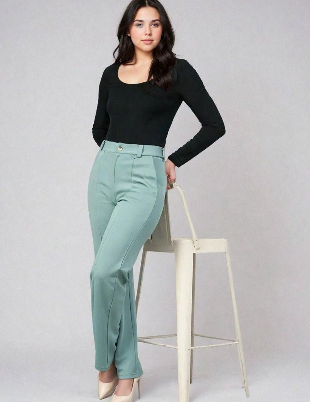 Kotty Scoop Neck Long Sleeves Thermal T-shirt With Trousers