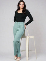 Kotty Scoop Neck Long Sleeves Thermal T-shirt With Trousers