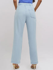 Kotty Women Jean Straight Fit High-Rise Slash Knee Stretchable Jeans