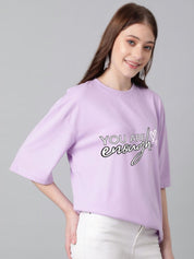 Kotty Women Typography Printed T-shirt