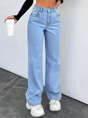 Kotty Women Straight Fit High-Rise Stretchable Jeans