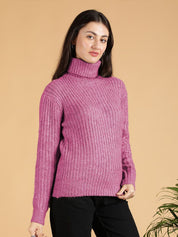 Kotty Women Cotton Turtle Neck Pullover Sweaters