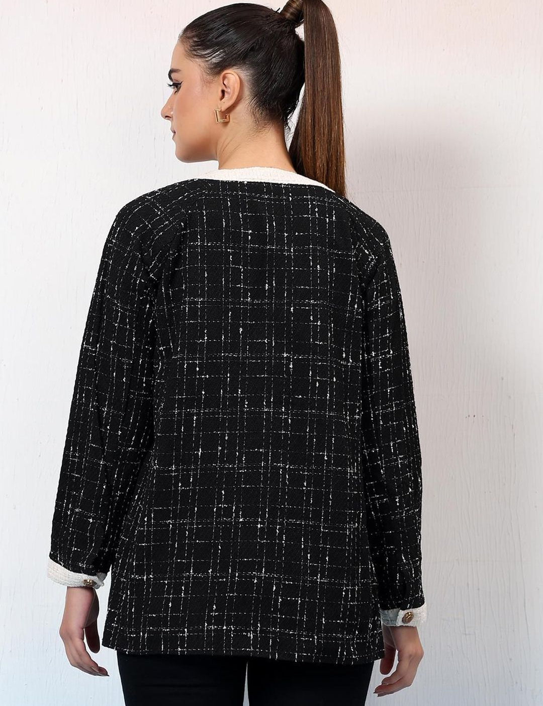 Kotty Women Mandarin Collar Single-Breasted Overcoat