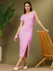 Kotty Women Self Design Bodycon Midi Dress