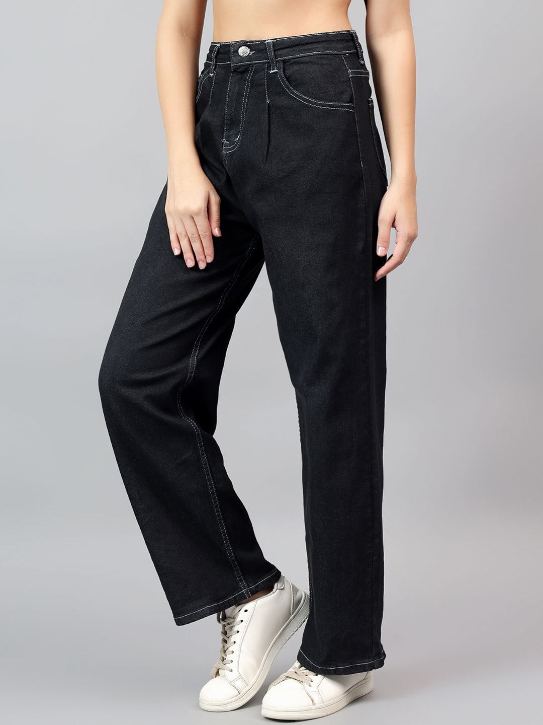 Kotty Women Straight Fit High-Rise Stretchable Jeans