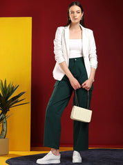 Kotty Womens Straight Fit High-Rise Stretchable Cargo Jeans