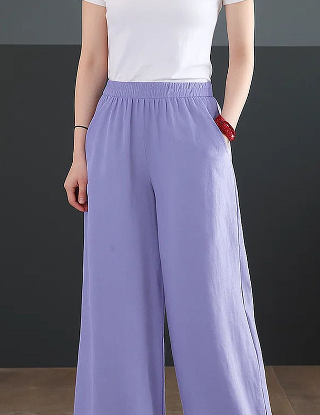 Kotty Women Solid Loose Fit High-Rise Trousers