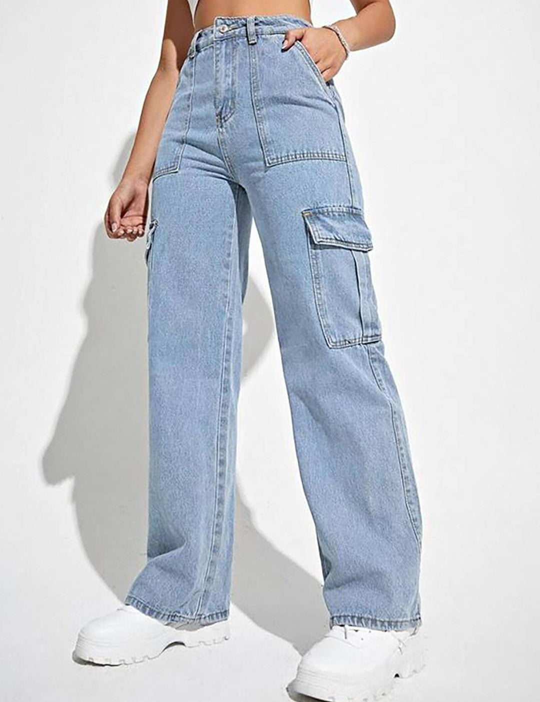 Kotty Women Wide Leg High-Rise Stretchable Jeans