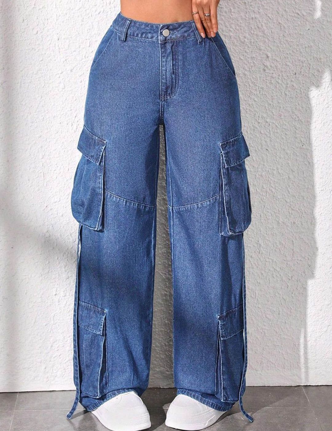 Kotty Women Jean Wide Leg High-Rise Light Fade Stretchable Jeans