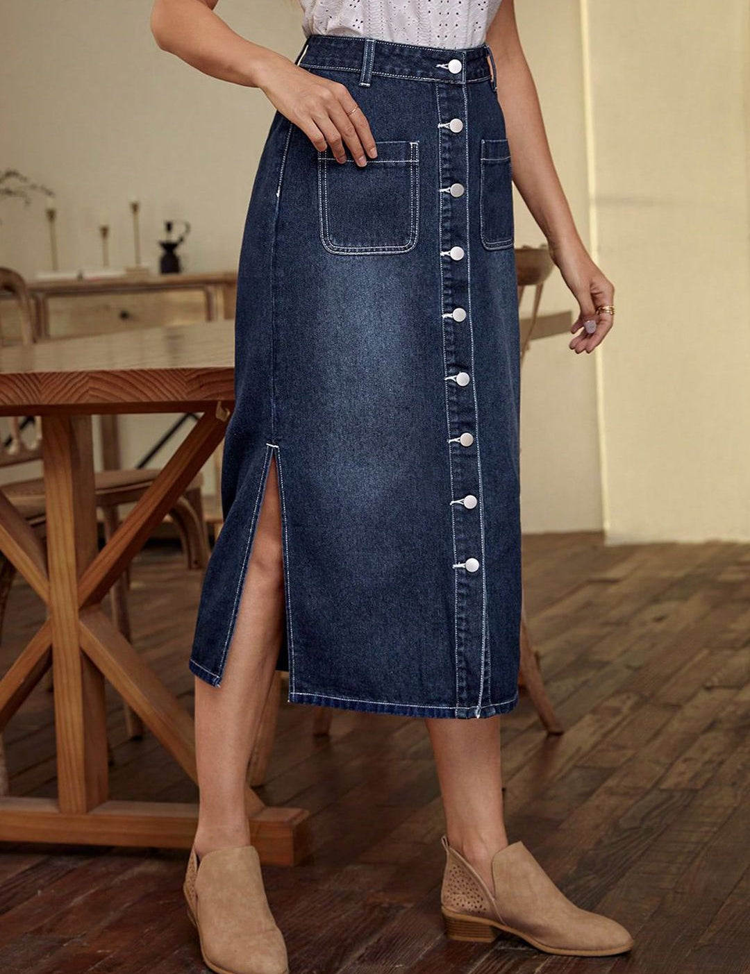  Kotty Straight Midi Skirts