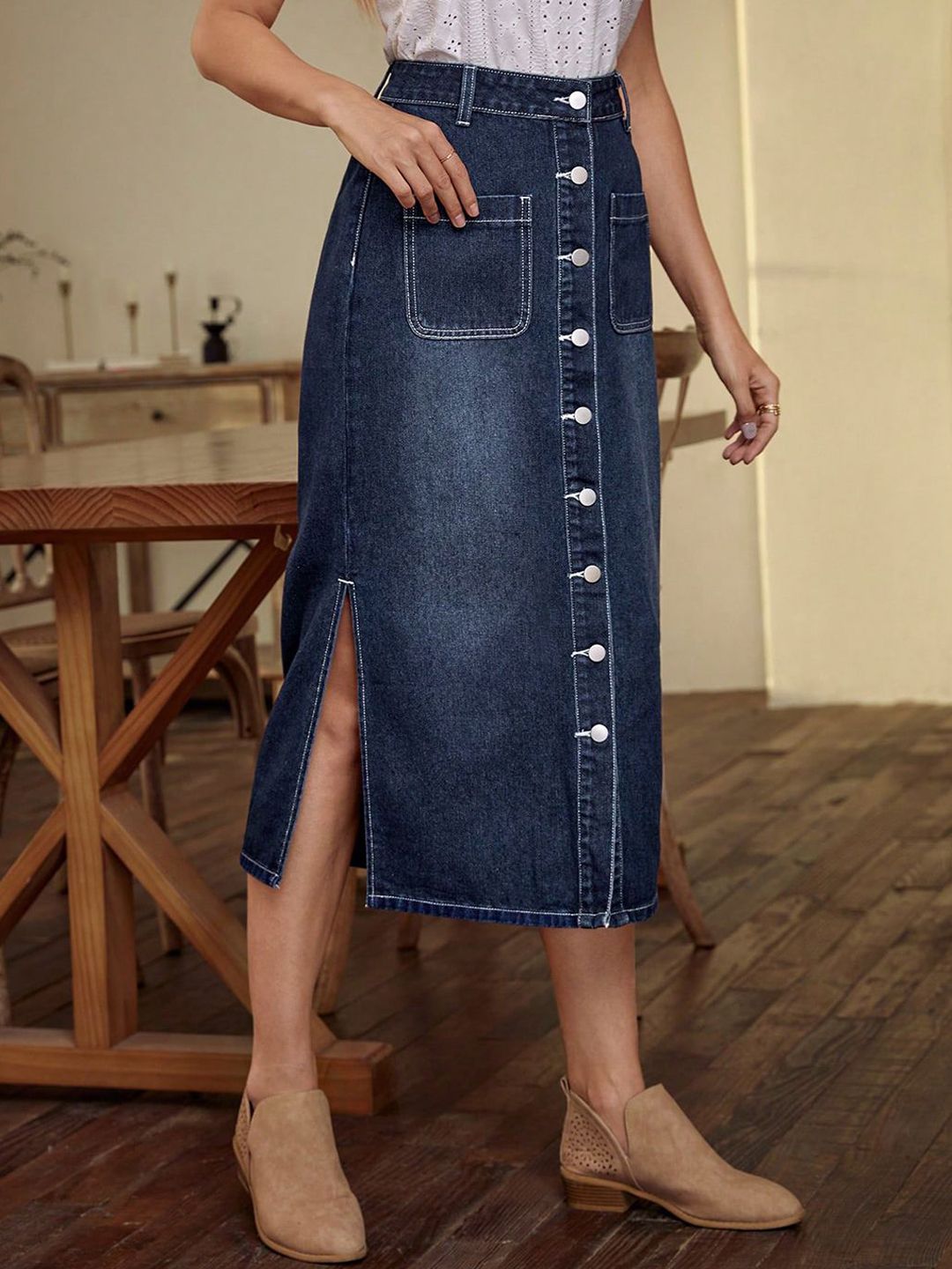  Kotty Straight Midi Skirts