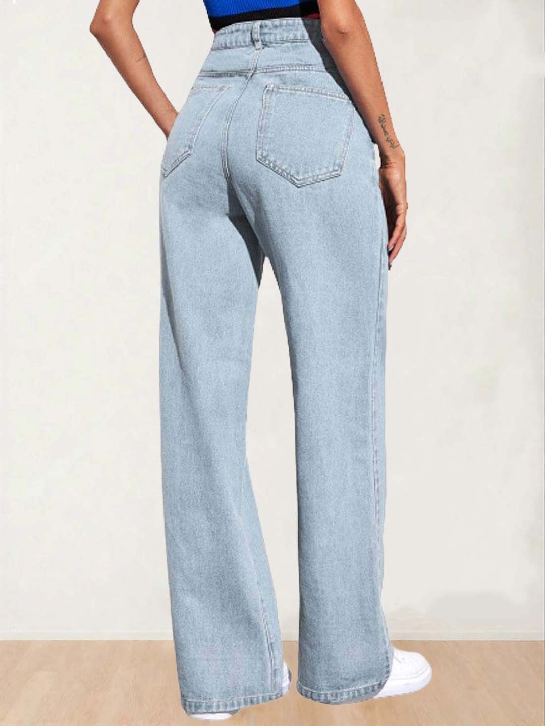 Kotty Women Straight Fit High-Rise Stretchable Jeans