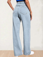 Kotty Women Straight Fit High-Rise Stretchable Jeans