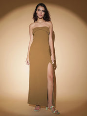 Kotty Women Off-Shoulder Strapless Sleeveless Maxi Bodycon Dress  Maxi Dress