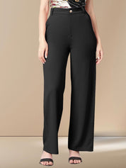 Kotty Women Straight Fit High-Rise Trousers