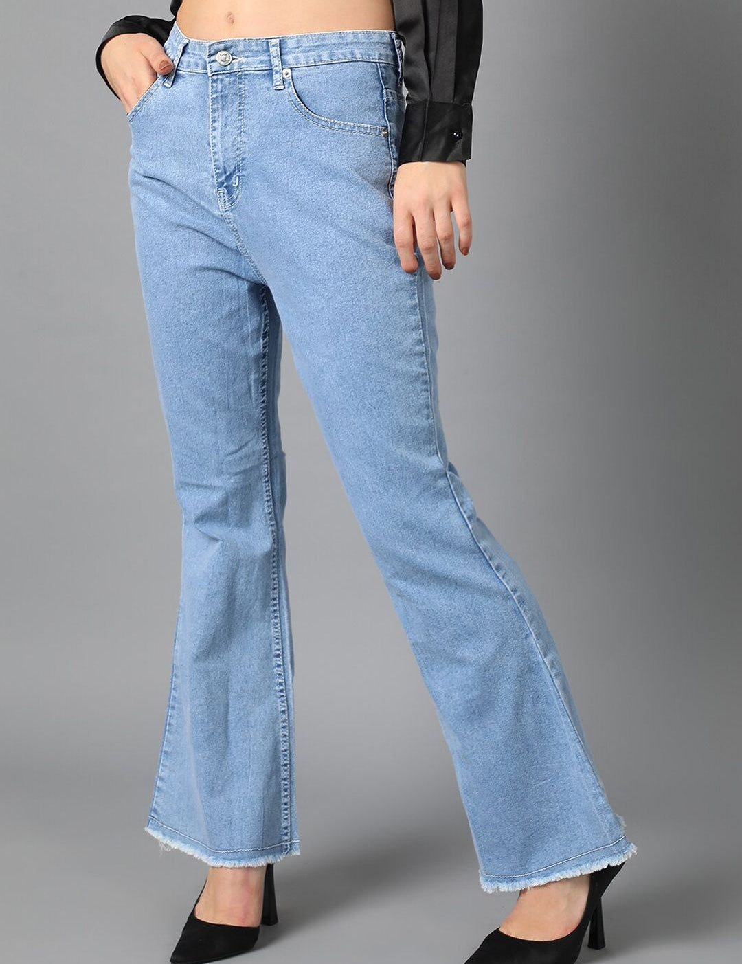 Kotty Women Jean Bootcut Cotton Stretchable Jeans