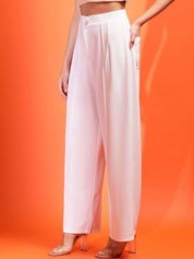 Kotty Women Relaxed Wide Leg High-Rise Easy Wash Trousers