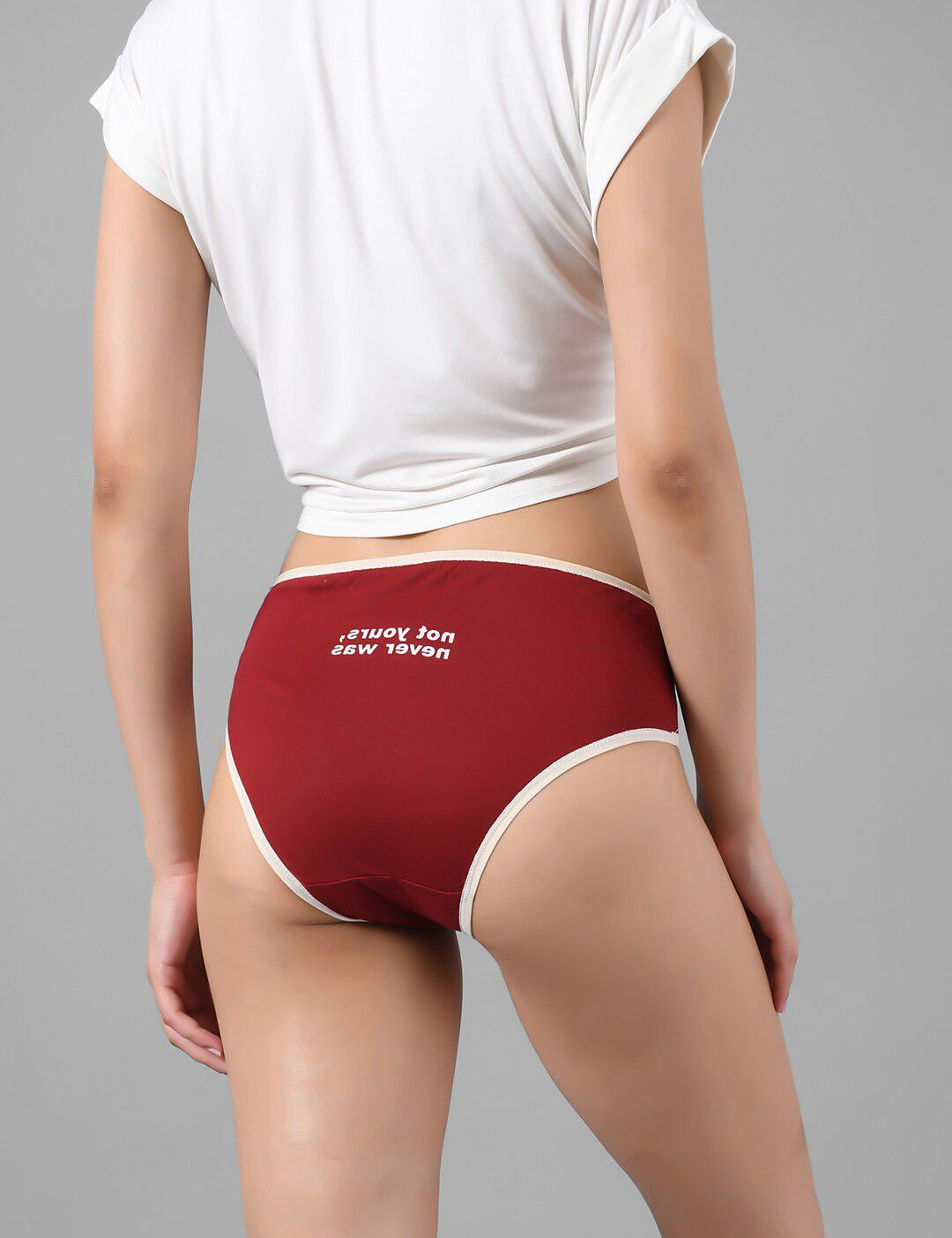 Kotty Women Maroon Solid Hipster Briefs KTTWOMENSPANTY11