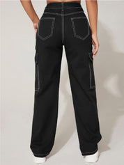 Kotty Women Black Jean Straight Fit High Rise Clean Look Stretchable Jeans