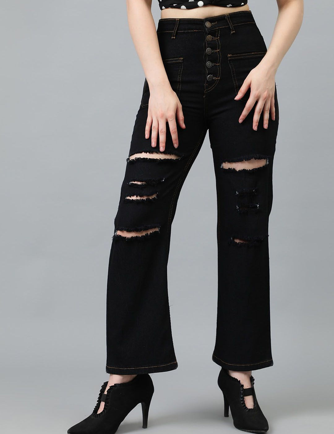 Kotty Women Jean Highly Distressed Stretchable Jeans