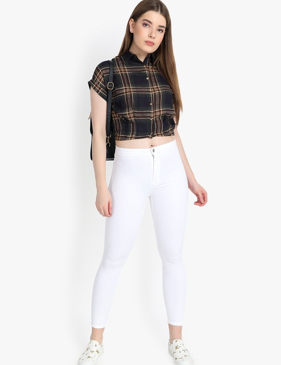 Kotty Women White Skinny Fit High-Rise Clean Look Jeans