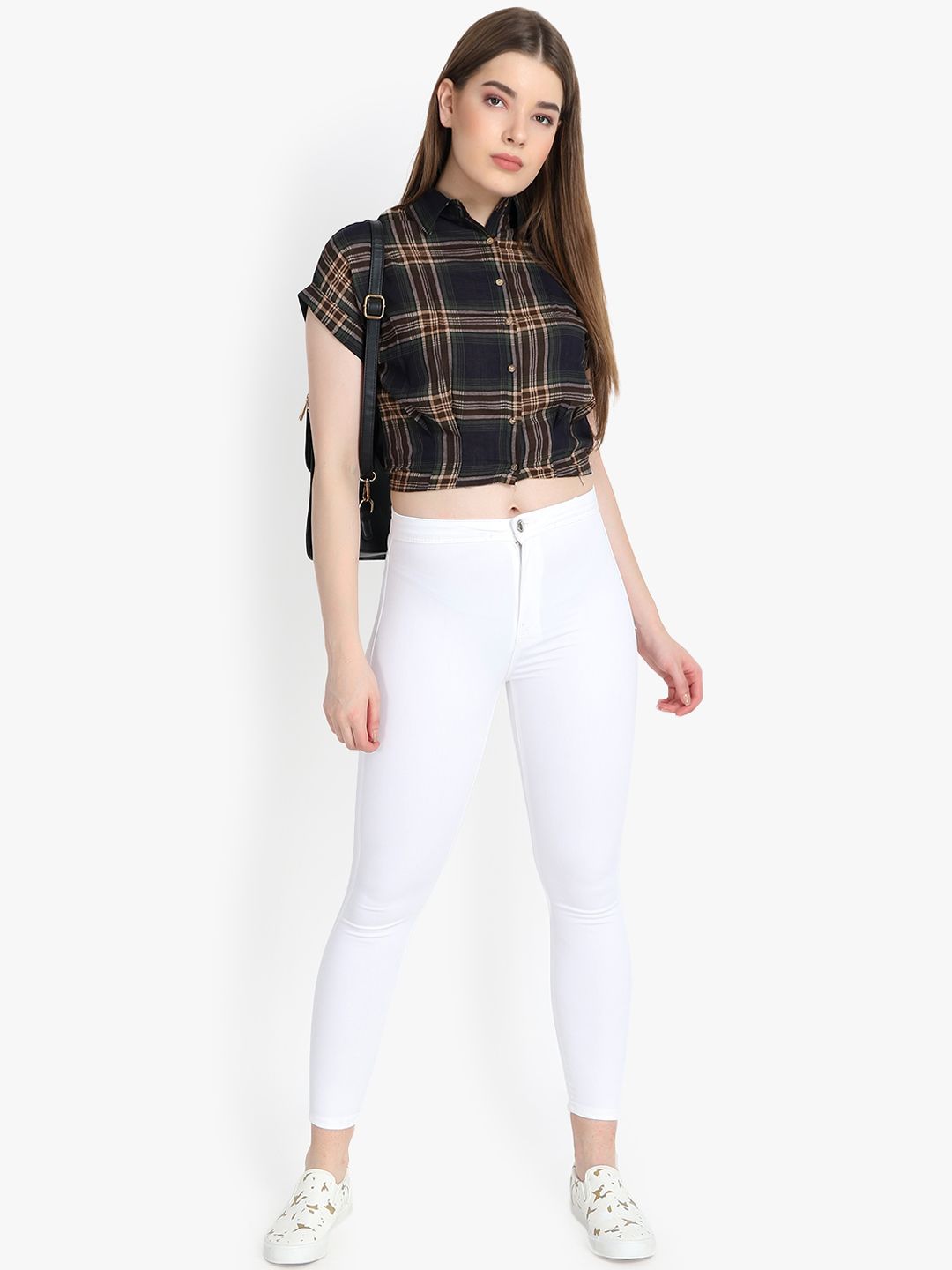 Kotty Women White Skinny Fit High-Rise Clean Look Jeans