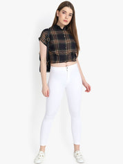 Kotty Women White Skinny Fit High-Rise Clean Look Jeans