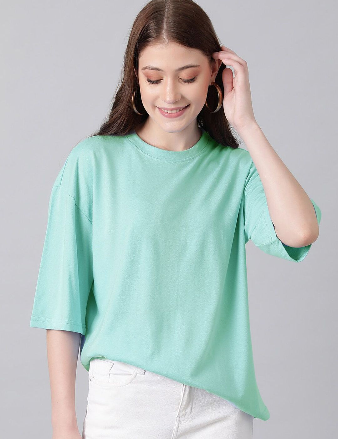 KOTTY Basics Basics Drop Shoulder Sleeves Oversized T-shirt