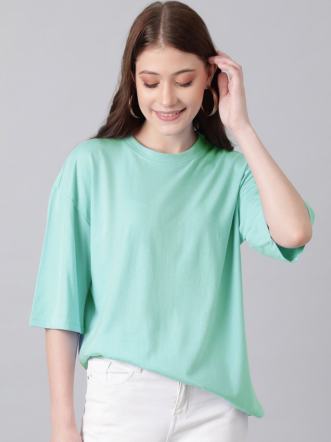 KOTTY Basics Basics Drop Shoulder Sleeves Oversized T-shirt