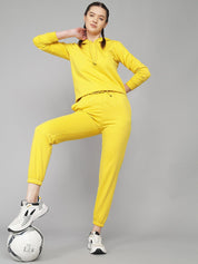Kotty Woman Yellow Hooded Sweatshirt and Sweatpant Set