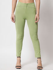 Kotty Women Relaxed Skinny Fit High-Rise Easy Wash Trousers