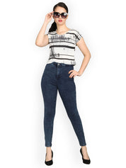 Kotty Women Blue Skinny Fit High-Rise Clean Look Jeans