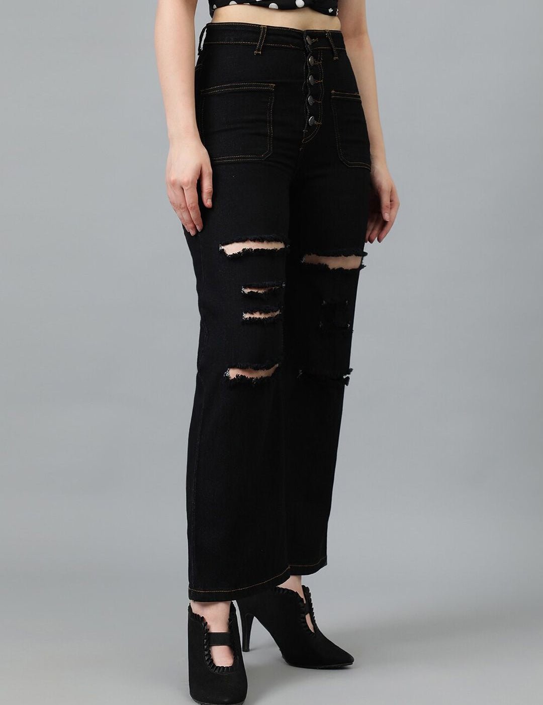 Kotty Women Jean Highly Distressed Stretchable Jeans