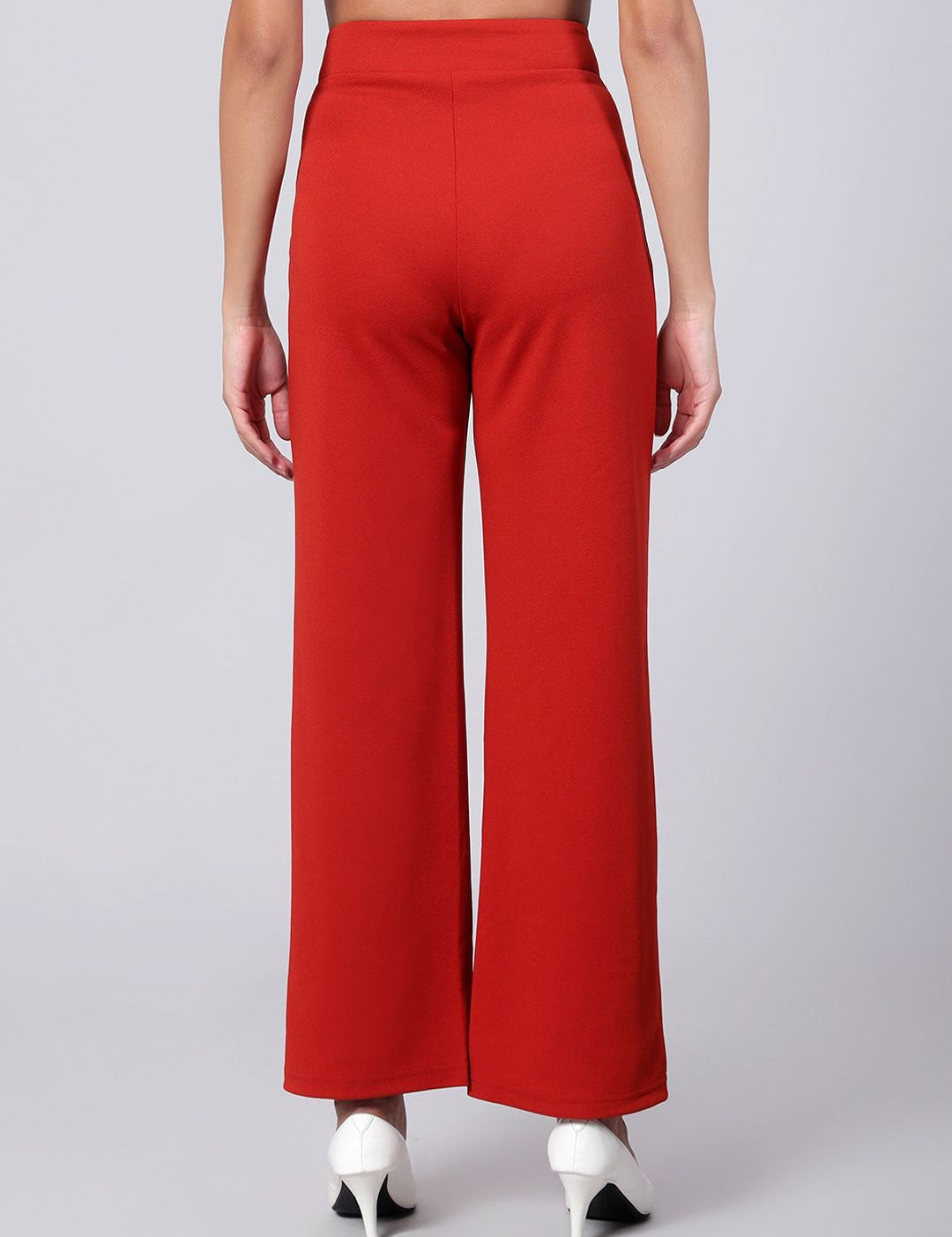 Kotty Women Pack Of 2 Straight Fit High-Rise Easy Wash Trousers