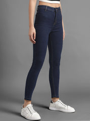 Kotty Women Navy Blue Slim Fit High-Rise Clean Look Jeans