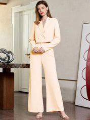 KOTTY BIZwear Women High-Rise Easy Wash Pleated Parallel Trousers