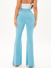 Kotty Women Cotton High-Rise Easy Wash Bootcut Trousers