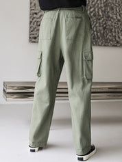 Kotty Men Relaxed Low-Rise Easy Wash Cargos Trousers