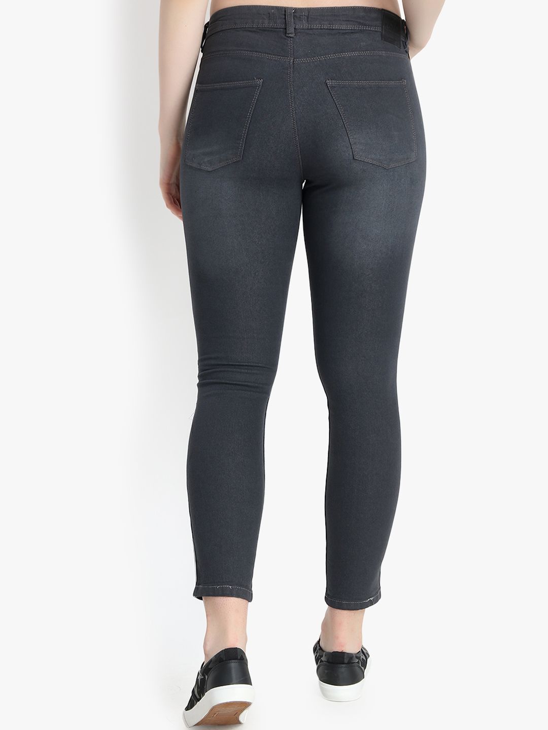 Kotty Women Grey Skinny Fit High-Rise Clean Look Jeans