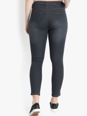 Kotty Women Grey Skinny Fit High-Rise Clean Look Jeans