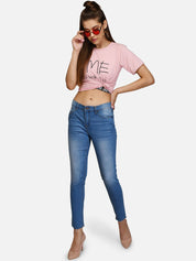 Kotty Women Blue Skinny Fit Mid-Rise Clean Look Jeans