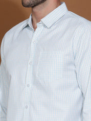 Kotty New Gingham Checks Spread Collar Casual Shirt