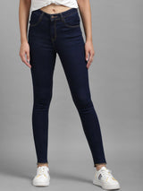 Kotty Women Navy Blue Skinny Fit High-Rise Clean Look Jeans
