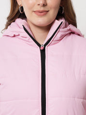 Kotty Women Pink Longline Padded Jacket
