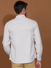 Kotty White New Spread Collar Casual Shirt