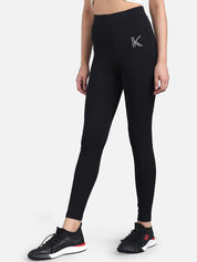 Kotty Women Black & White Printed Tights