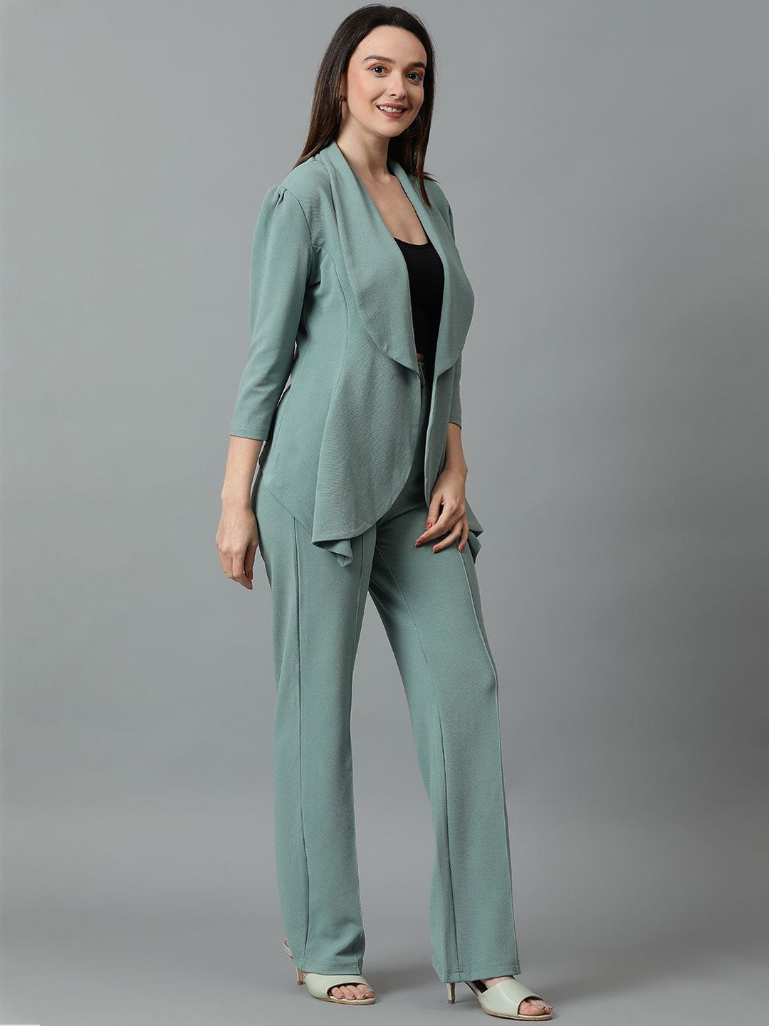 Kotty Green Shawl Neck Blazer & Trousers