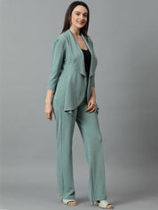 Kotty Green Shawl Neck Blazer & Trousers