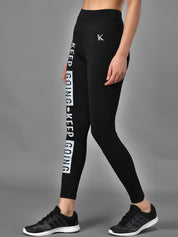 Kotty Women Black & White Printed Tights