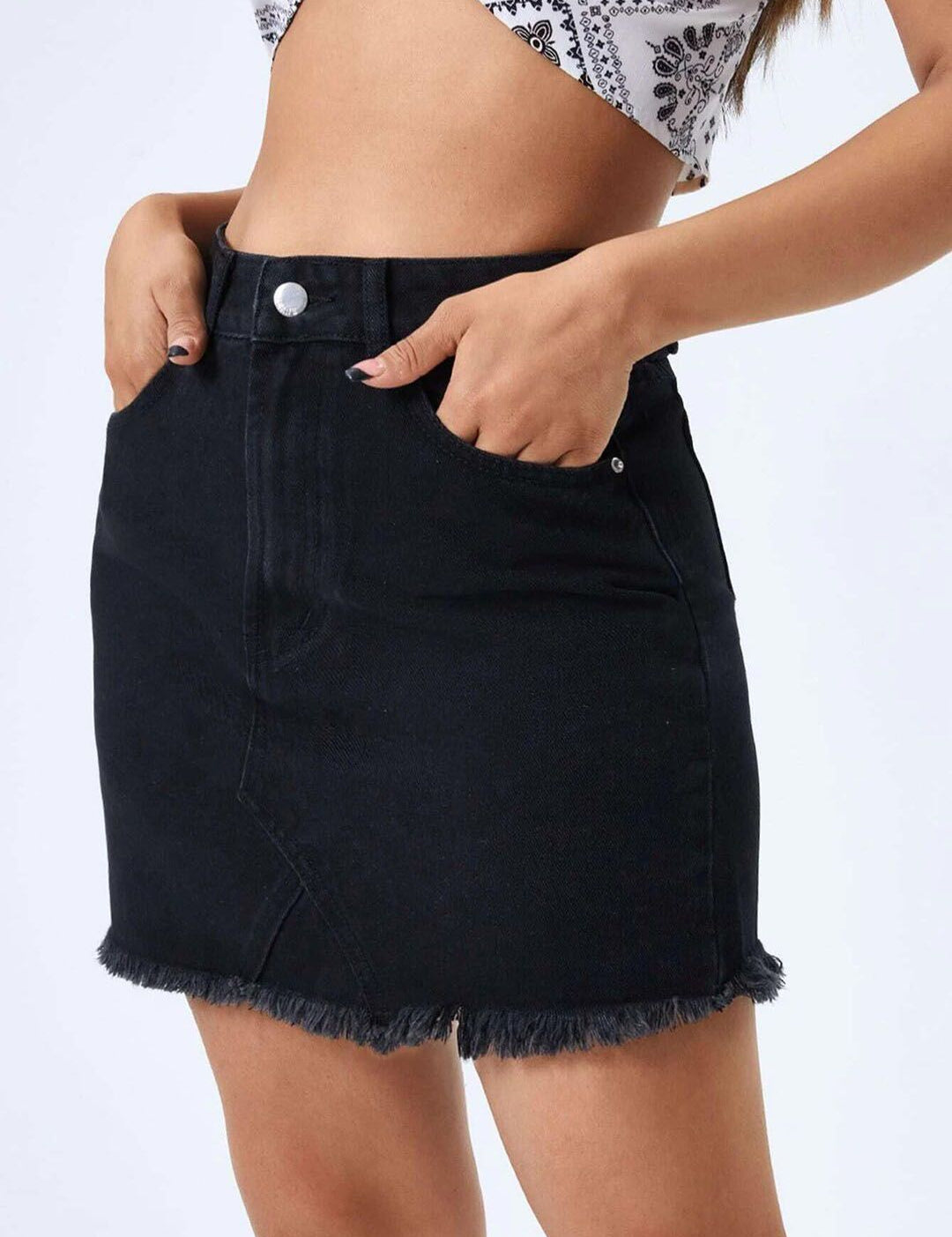 Kotty Denim Mini Pencil Skirt